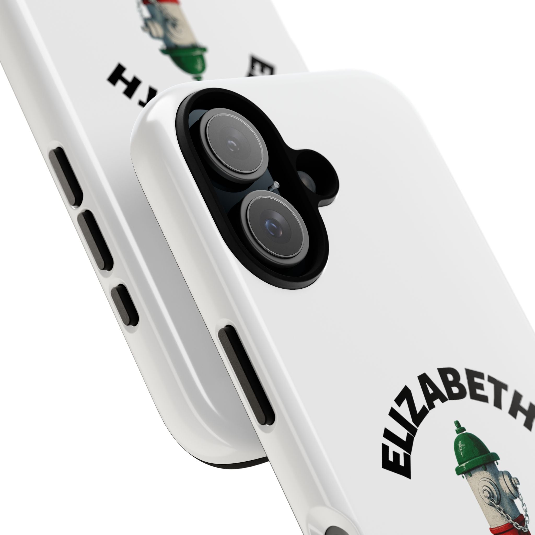 Elizabeth New Jersey White Phone Case, Urban Style Phone Cover, Tough Smartphone Case, Gift for Italian Heritage, Fun Streetwear Accessories