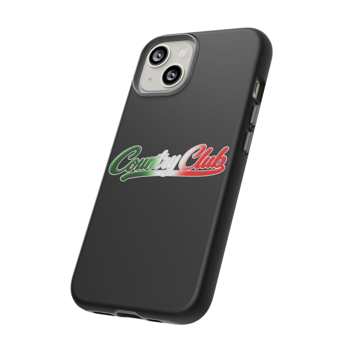 Country Club Black Phone Case, Tough Cases for iPhone, Gift for Italians, Stylish Phone Cover, Unique Phone Accessory