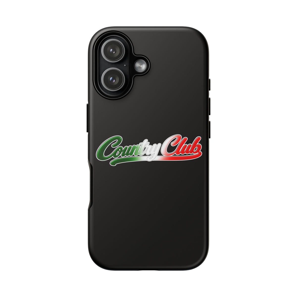 Country Club Black Phone Case, Tough Cases for iPhone, Gift for Italians, Stylish Phone Cover, Unique Phone Accessory