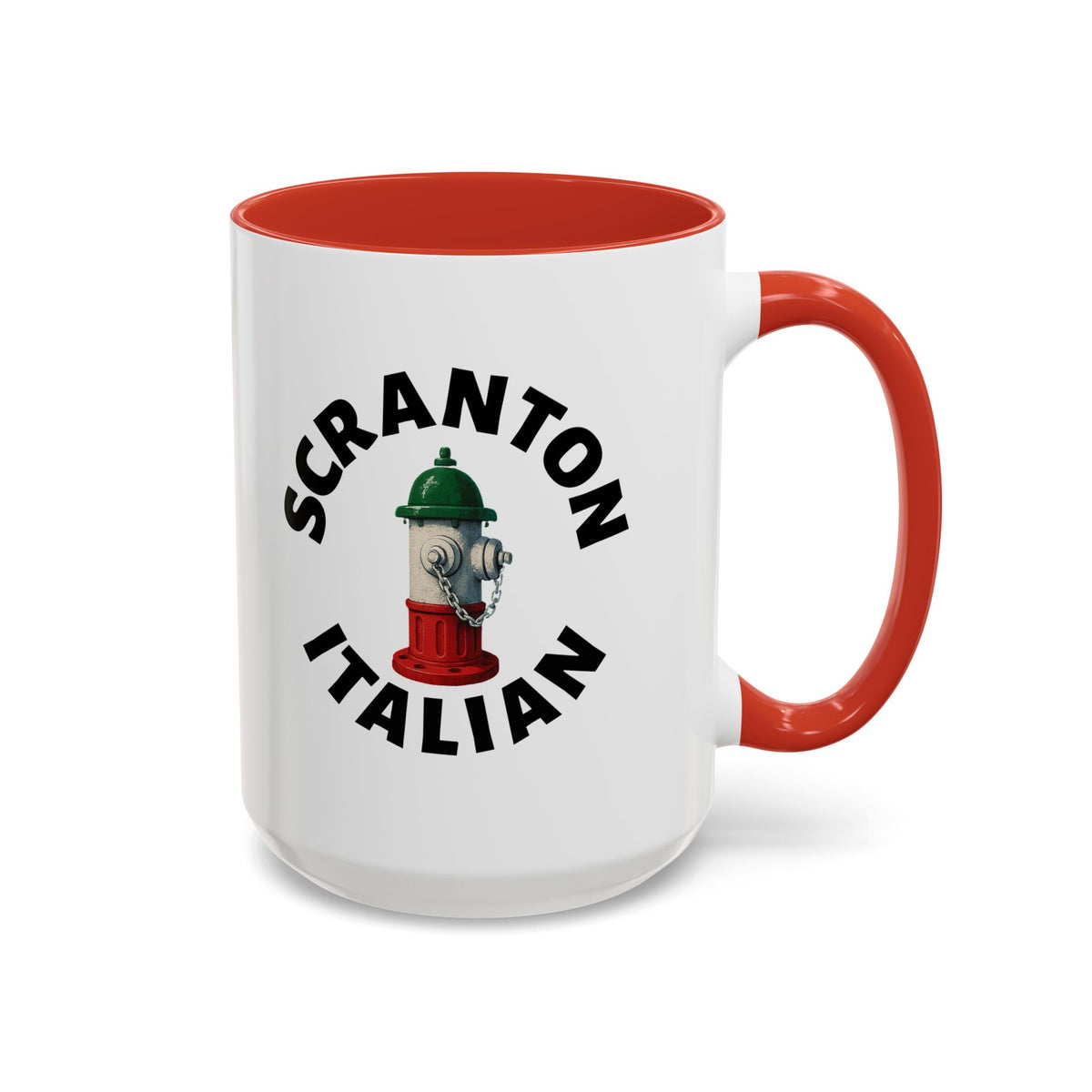 Scranton Coffee Mug with Fire Hydrant Design, Unique Gift for Italians, Fun Kitchen Decor