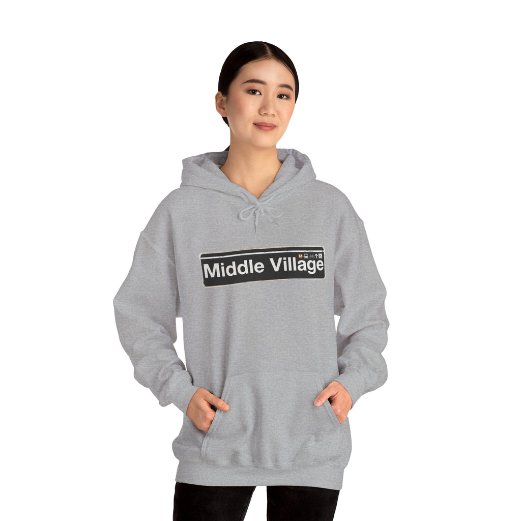 Middle Village Hoodie — Italian Flag Script Pullover