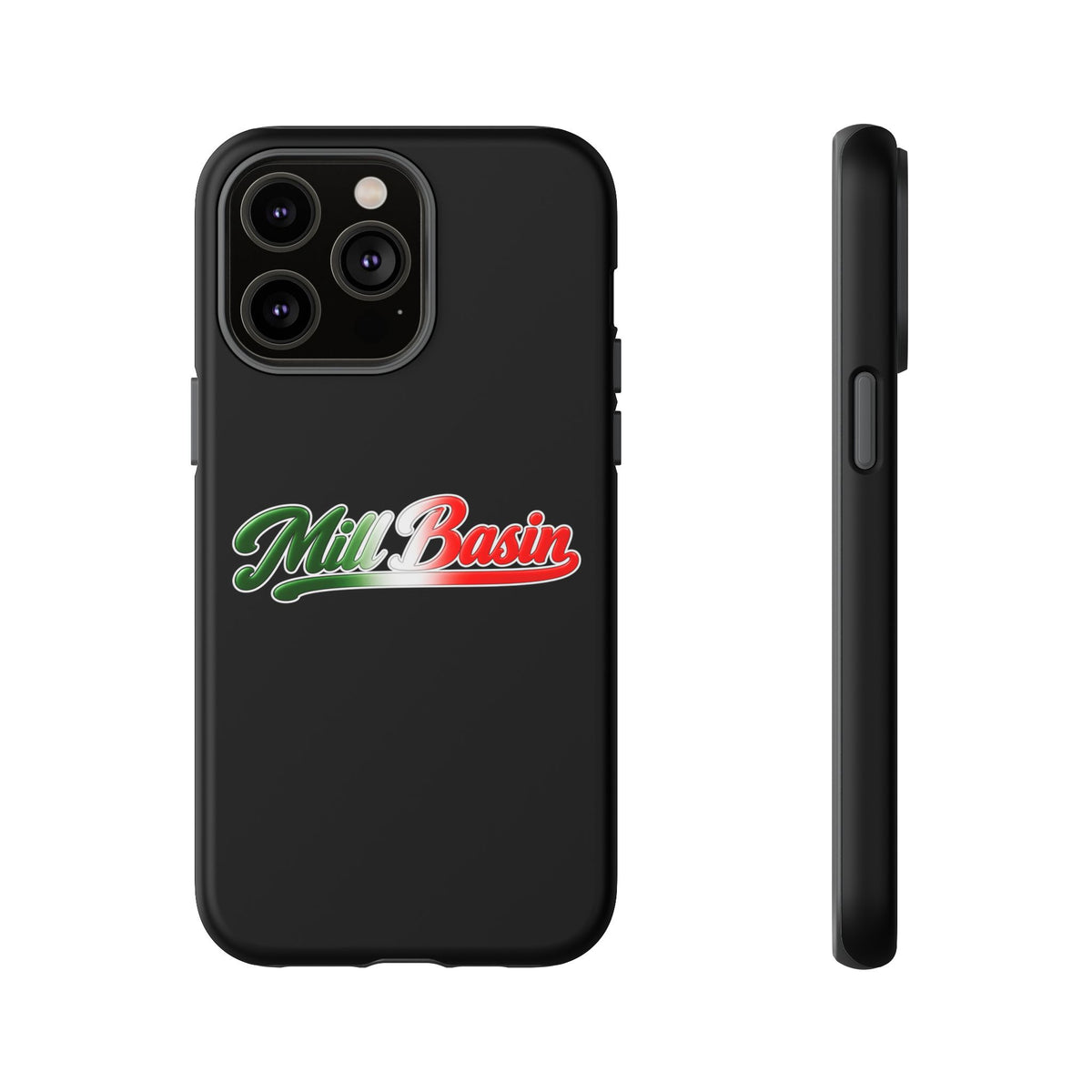 Mill Basin Black Phone Case, Tough Cases for iPhone, Gift for Italians, Stylish Phone Cover, Unique Phone Accessory