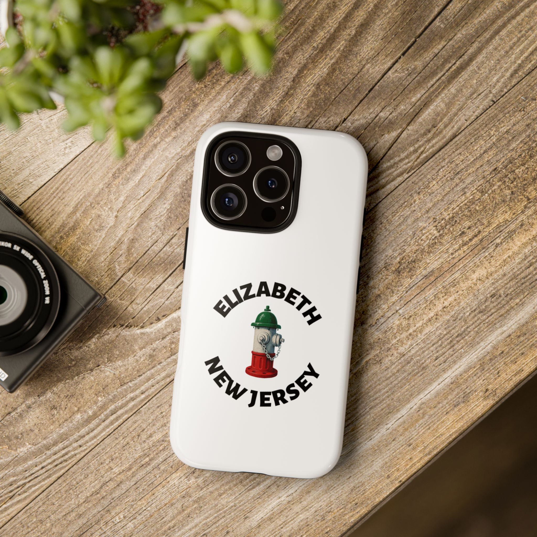 Elizabeth New Jersey White Phone Case, Urban Style Phone Cover, Tough Smartphone Case, Gift for Italian Heritage, Fun Streetwear Accessories