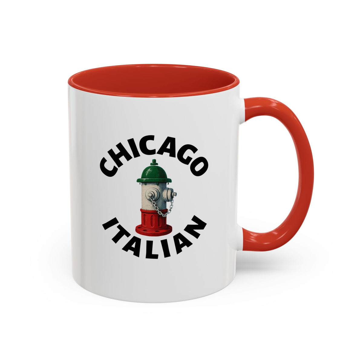 Chicago Coffee Mug with Fire Hydrant Design, Unique Gift for Italians, Fun Kitchen Decor