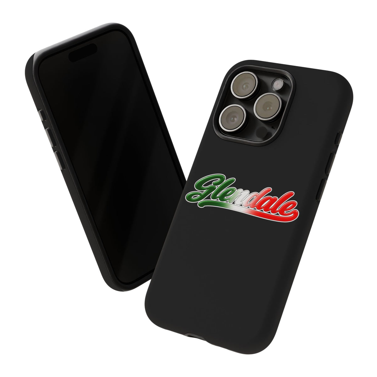 Glendale Black Phone Case, Tough Cases for iPhone, Gift for Italians, Stylish Phone Cover, Unique Phone Accessory