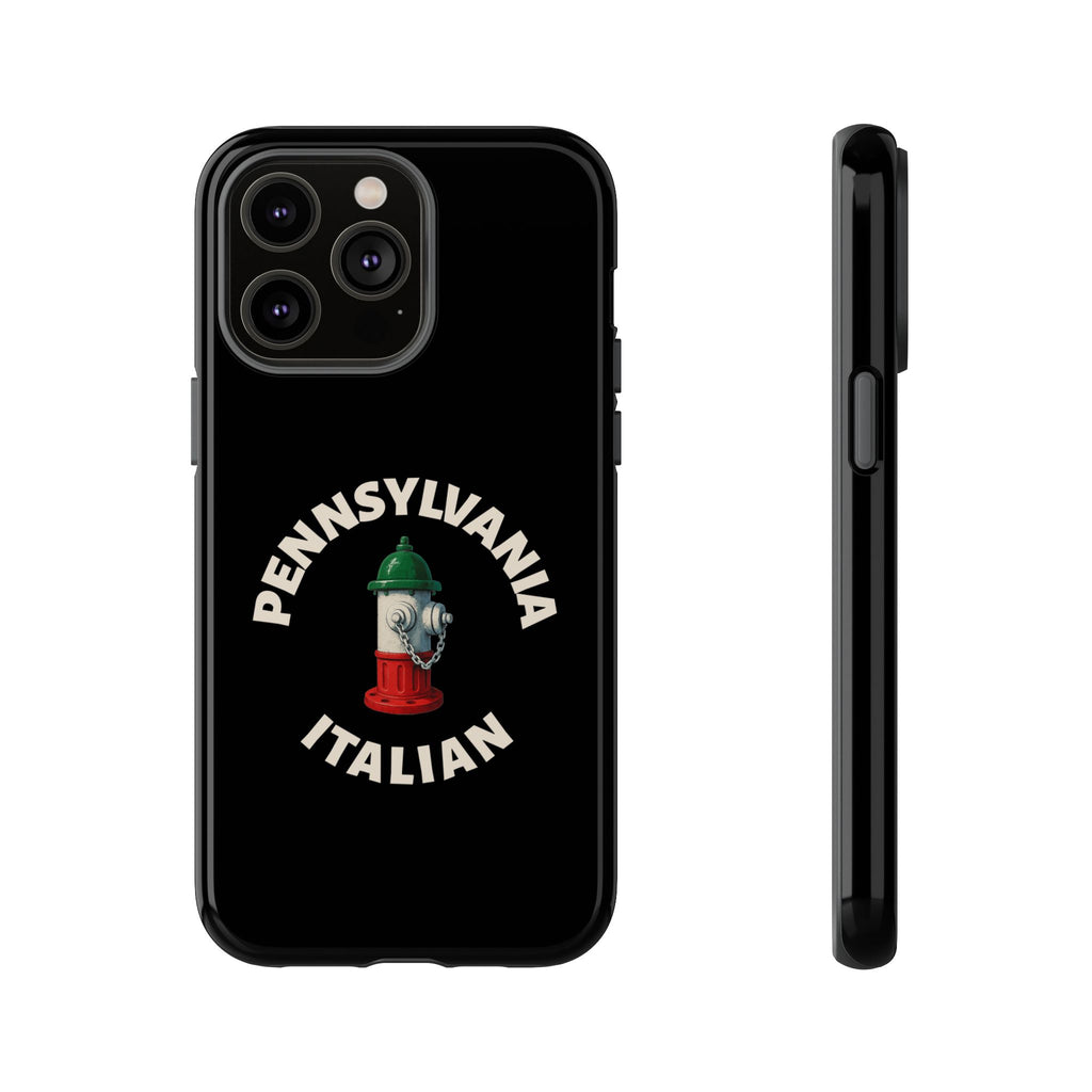 Pennsylvania Italian Black Phone Case, Tough Cases for iPhone, Gift for Italians, Stylish Phone Cover, Unique Phone Accessory