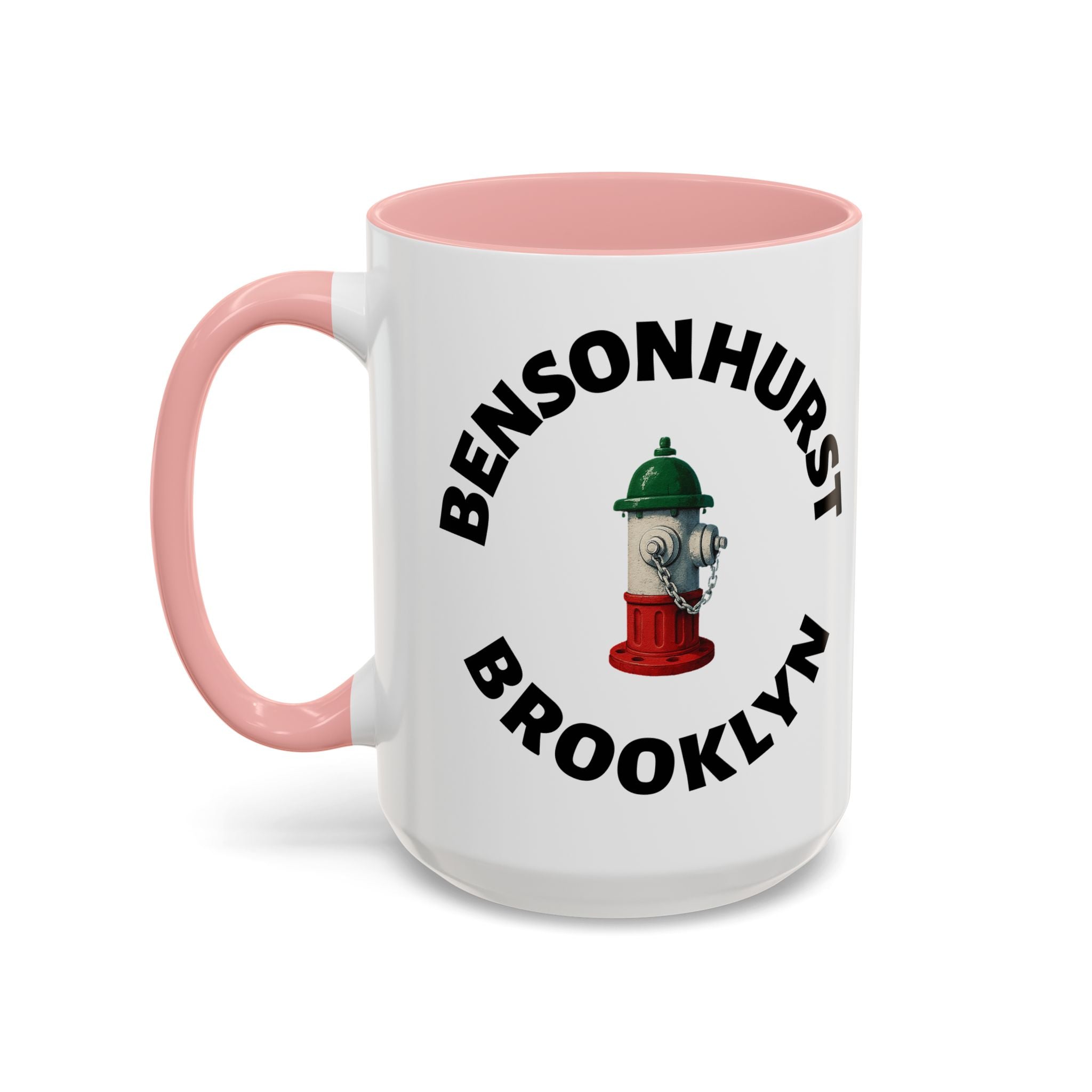 Bensonhurst Coffee Mug with Fire Hydrant Design, Unique Gift for Italians, Fun Kitchen Decor