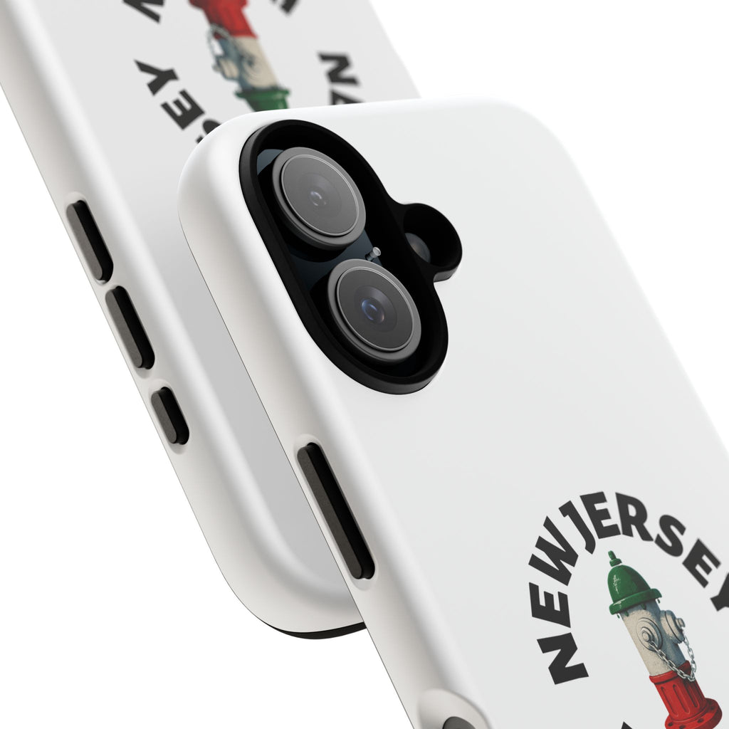 New Jersey Italian White Phone Case, Urban Style Phone Cover, Tough Smartphone Case, Gift for Italian Heritage, Fun Streetwear Accessories