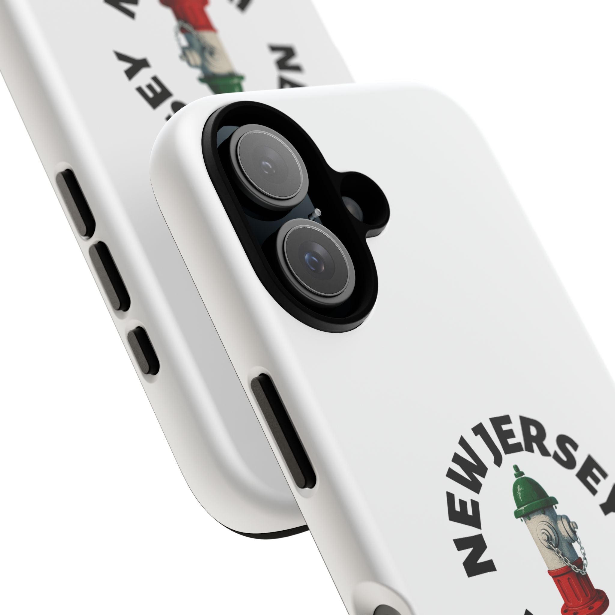 New Jersey Italian White Phone Case, Urban Style Phone Cover, Tough Smartphone Case, Gift for Italian Heritage, Fun Streetwear Accessories