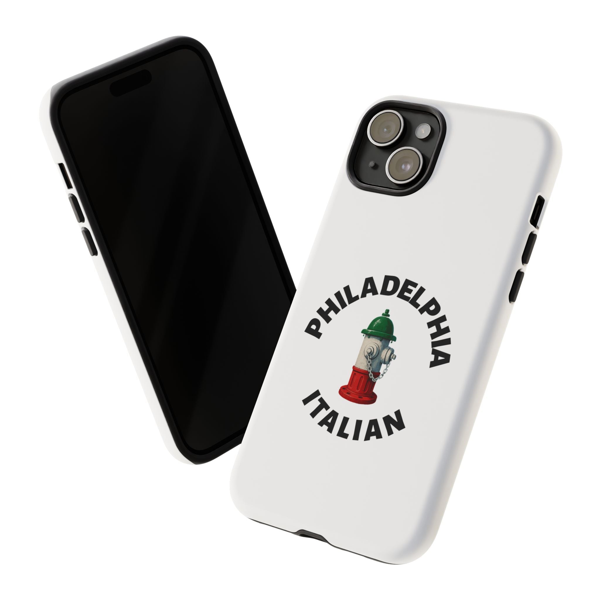 Philadelphia Italian White Phone Case, Urban Style Phone Cover, Tough Smartphone Case, Gift for Italian Heritage, Fun Streetwear Accessories