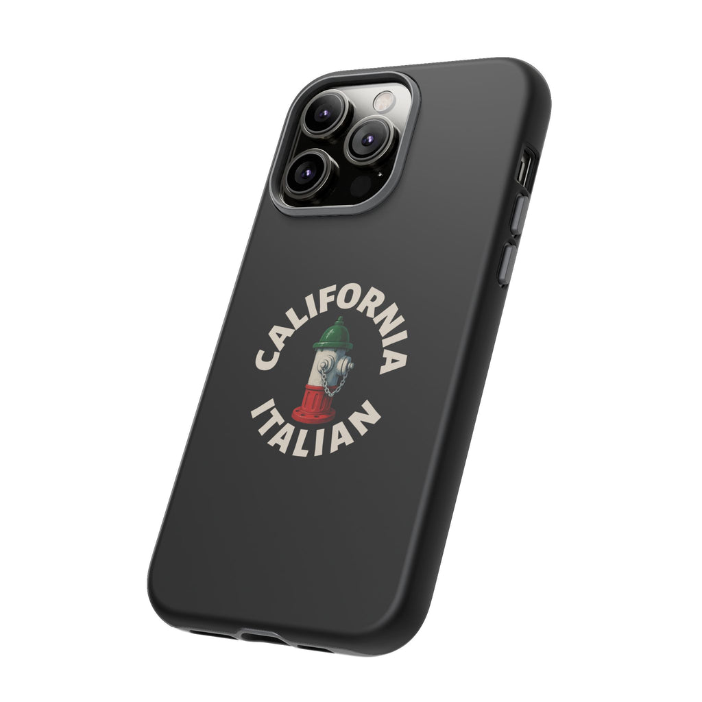 California Italian Black Phone Case, Tough Cases for iPhone, Gift for Italians, Stylish Phone Cover, Unique Phone Accessory