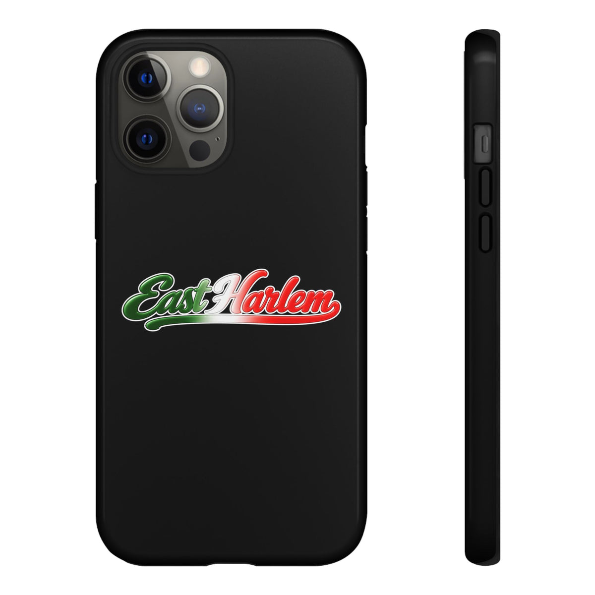 East Harlem Black Phone Case, Tough Cases for iPhone, Gift for Italians, Stylish Phone Cover, Unique Phone Accessory