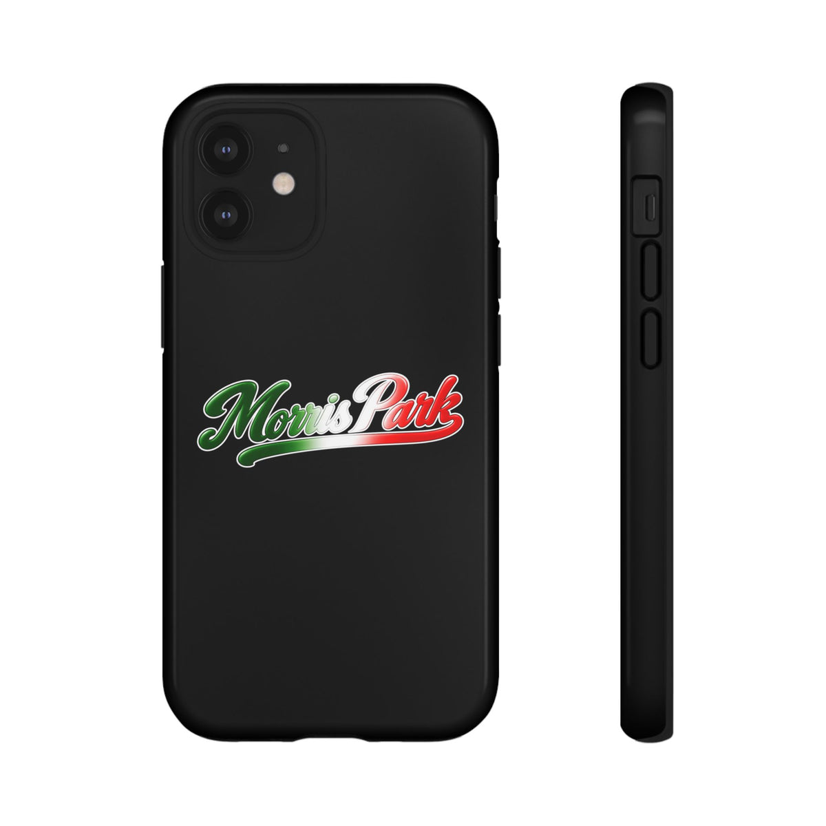 Morris Park Black Phone Case, Tough Cases for iPhone, Gift for Italians, Stylish Phone Cover, Unique Phone Accessory