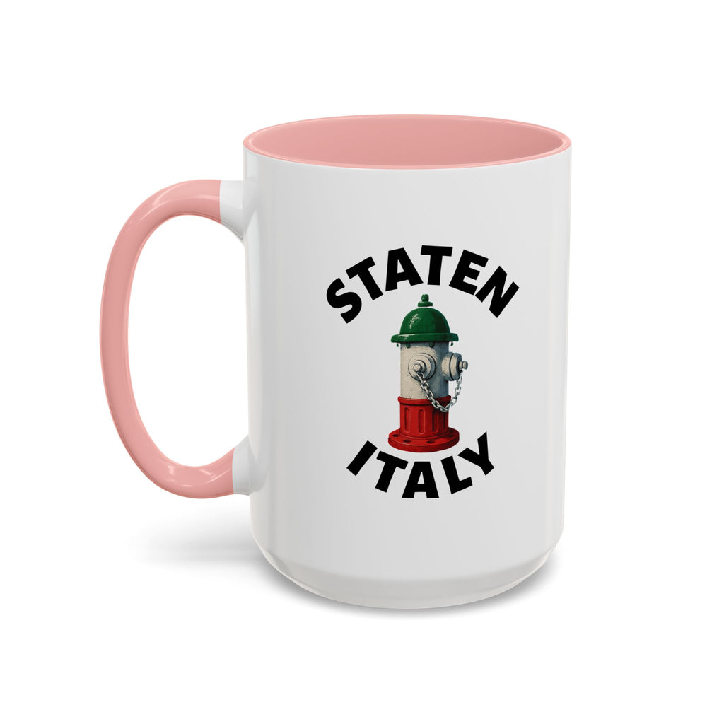Staten Italy Coffee Mug with Fire Hydrant Design, Unique Gift for Italians, Fun Kitchen Decor