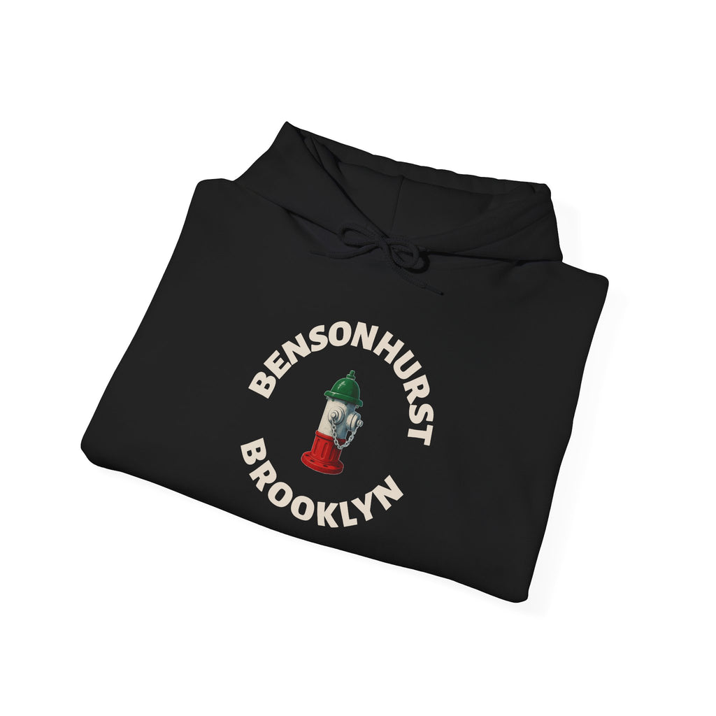 Bensonhurst Brooklyn Hoodie — Italian Flag Script Pullover