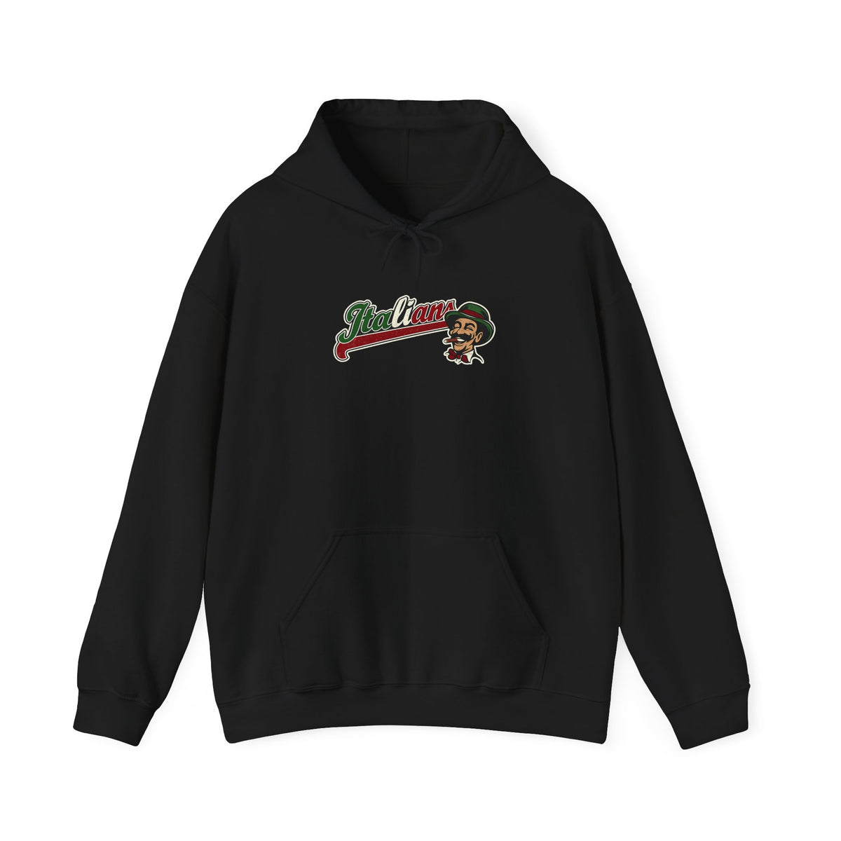 Italian Jersey Logo Hoodie — Italian Flag Script Pullover