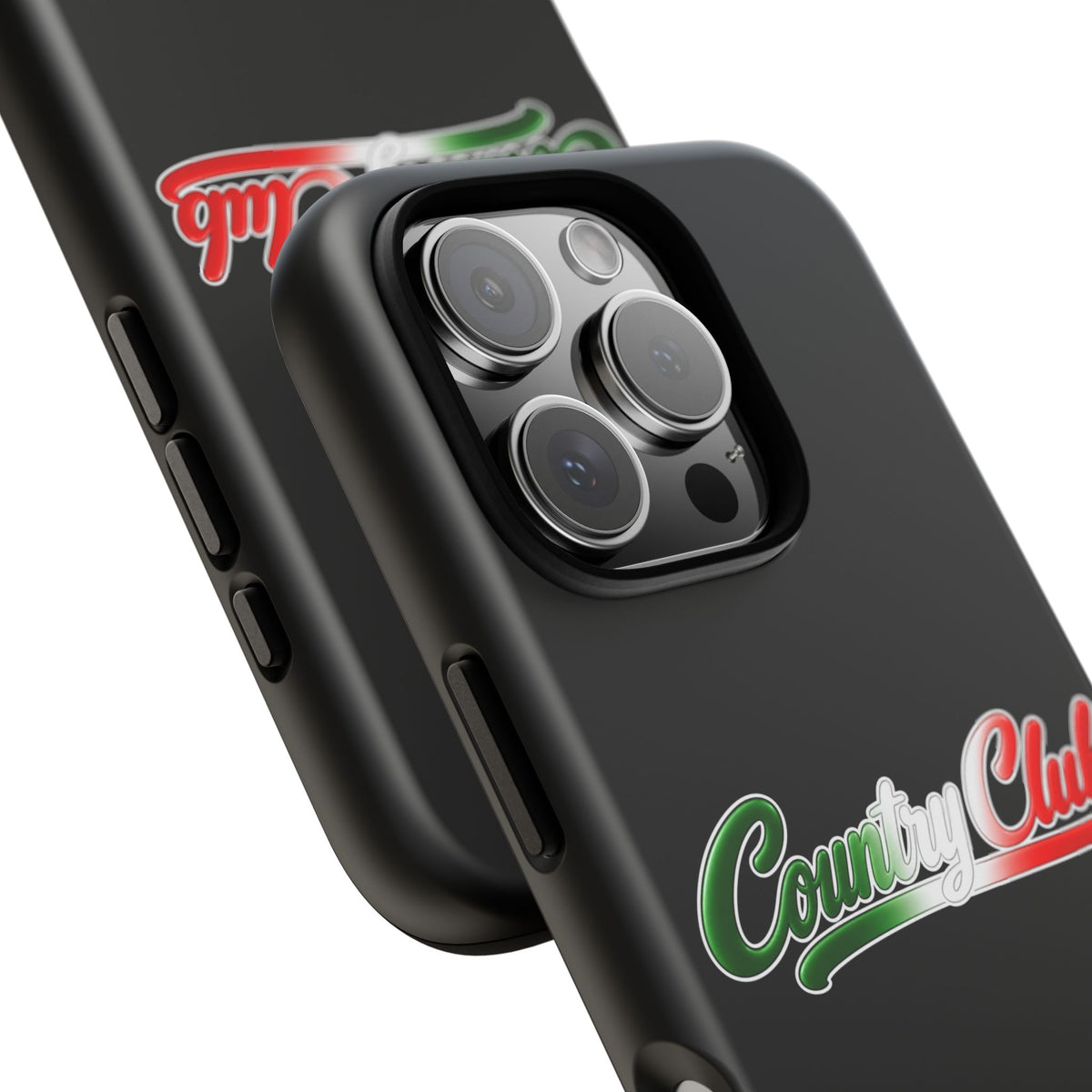 Country Club Black Phone Case, Tough Cases for iPhone, Gift for Italians, Stylish Phone Cover, Unique Phone Accessory