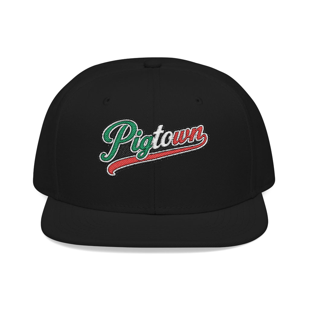 Pigtown Italian Embroidered Snapback Hat | Street Sign Patch Cap
