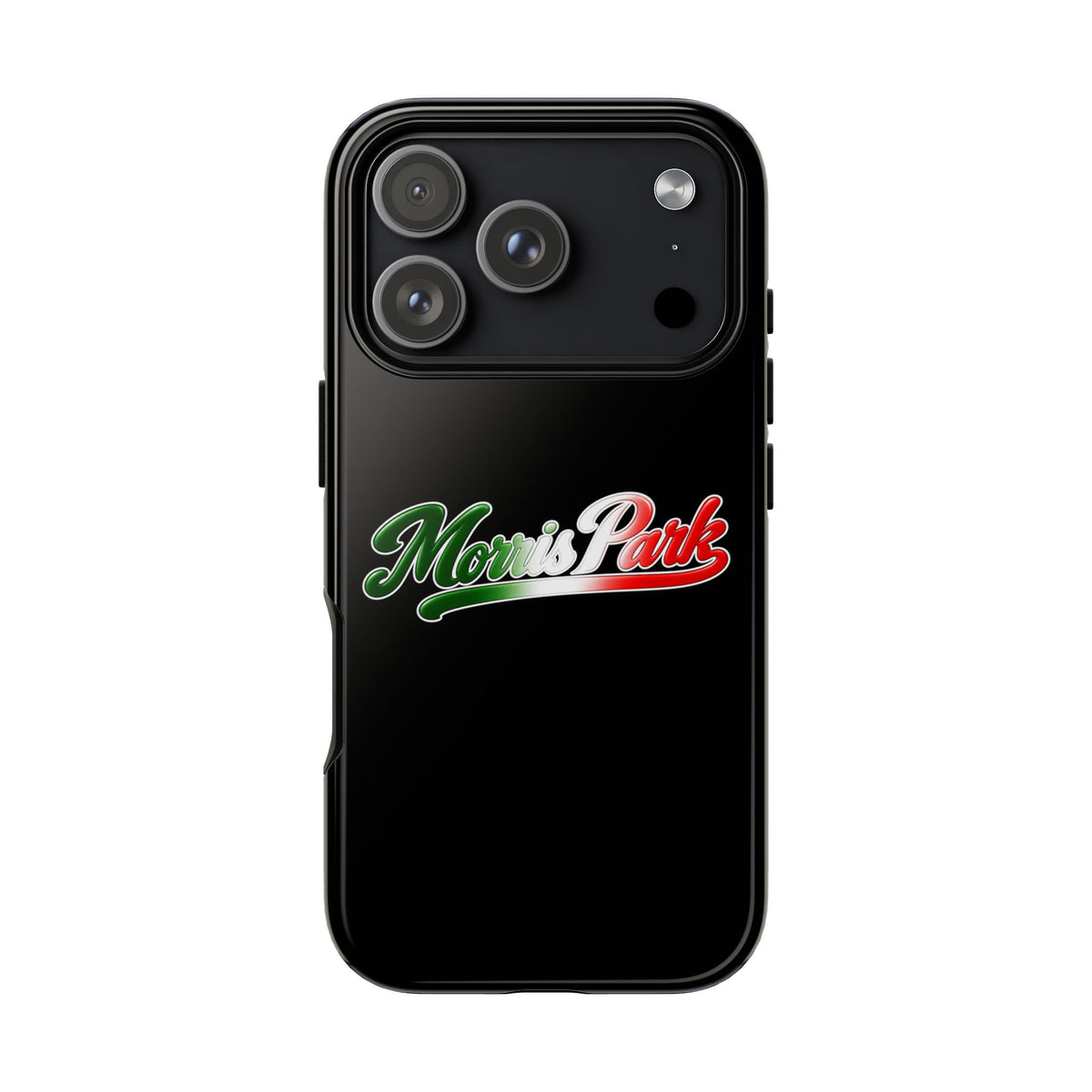 Morris Park Black Phone Case, Tough Cases for iPhone, Gift for Italians, Stylish Phone Cover, Unique Phone Accessory