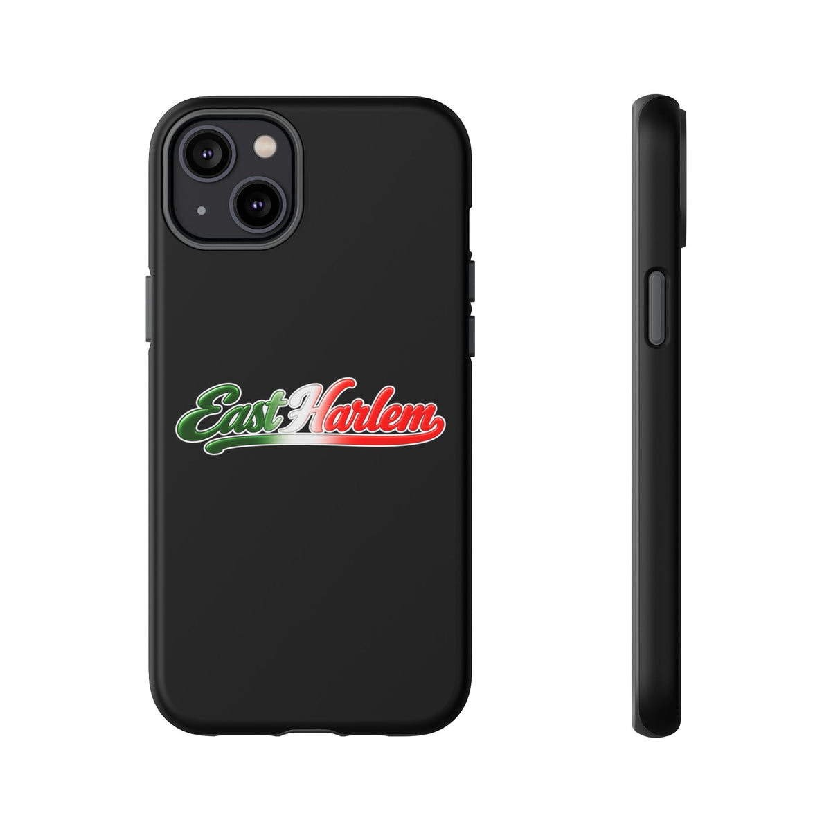 East Harlem Black Phone Case, Tough Cases for iPhone, Gift for Italians, Stylish Phone Cover, Unique Phone Accessory