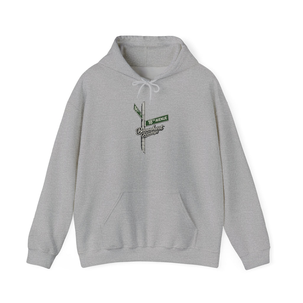 Bensonhurst Brooklyn Hoodie — Italian Flag Script Pullover