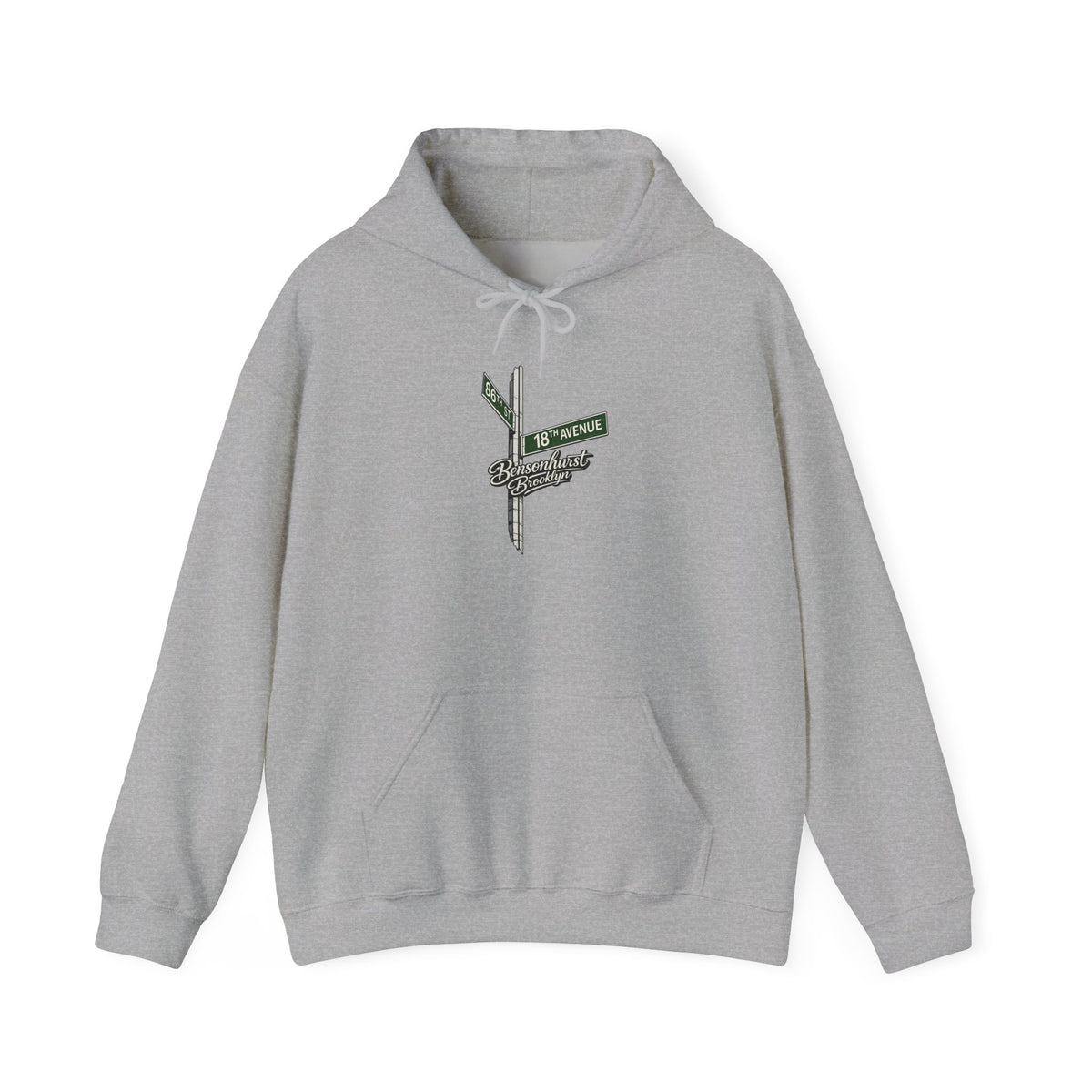 Bensonhurst Brooklyn Hoodie — Italian Flag Script Pullover