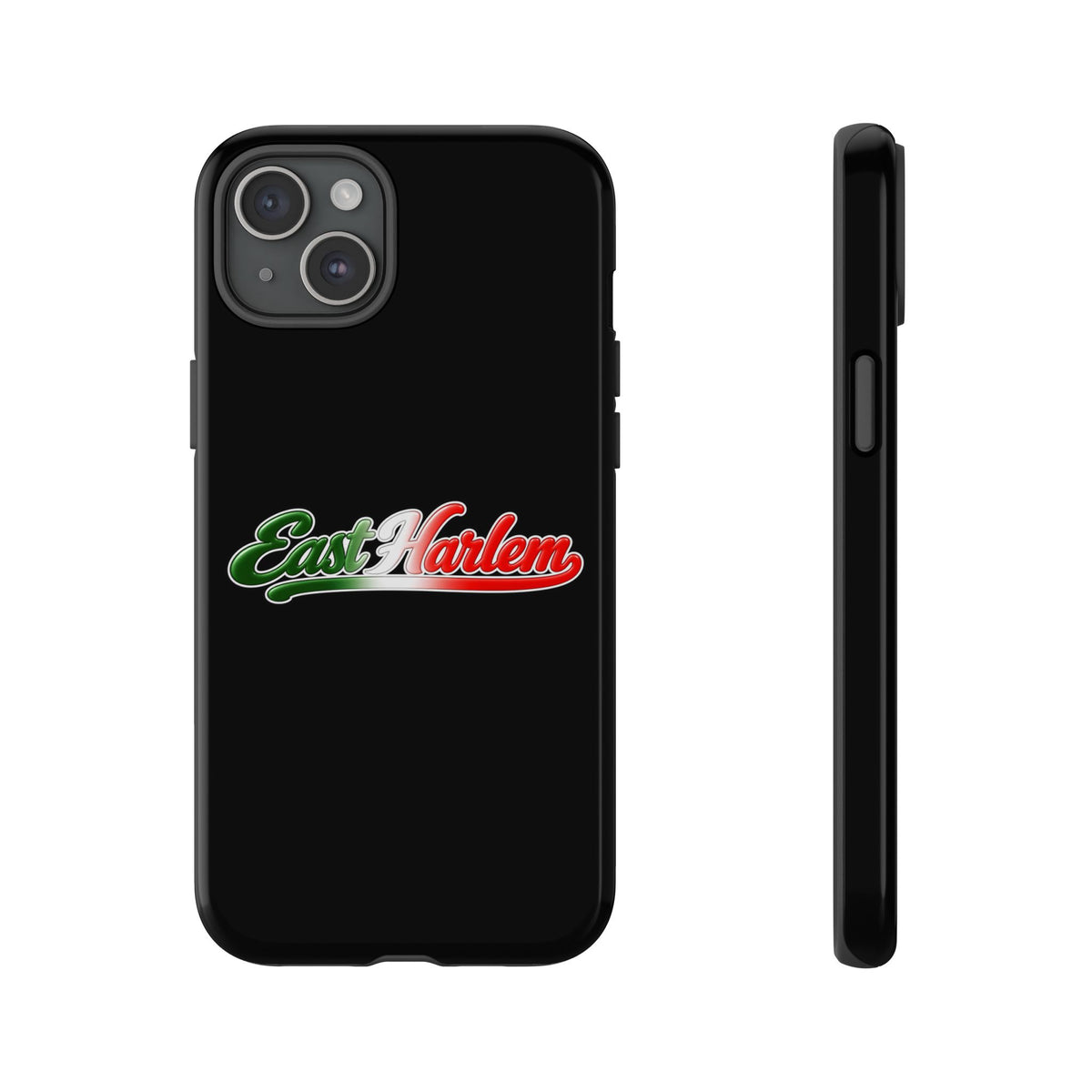 East Harlem Black Phone Case, Tough Cases for iPhone, Gift for Italians, Stylish Phone Cover, Unique Phone Accessory