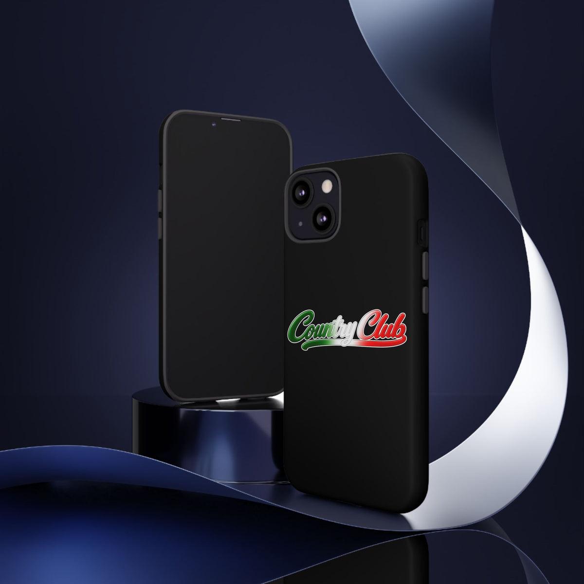 Country Club Black Phone Case, Tough Cases for iPhone, Gift for Italians, Stylish Phone Cover, Unique Phone Accessory