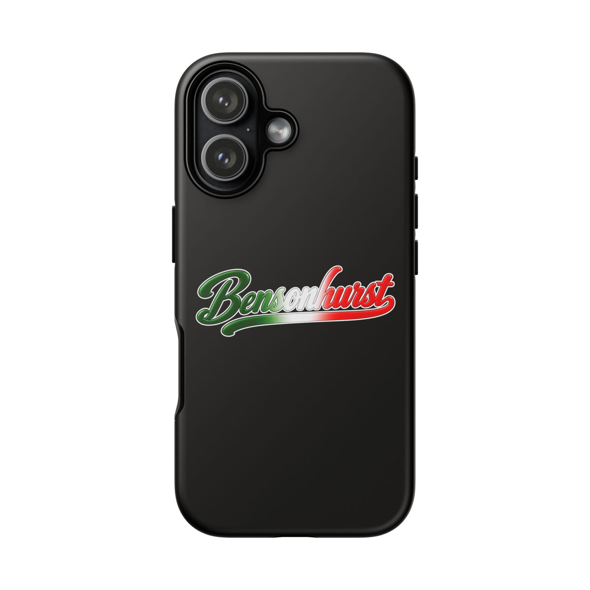 Bensonhurst Black Phone Case, Tough Cases for iPhone, Gift for Italians, Stylish Phone Cover, Unique Phone Accessory