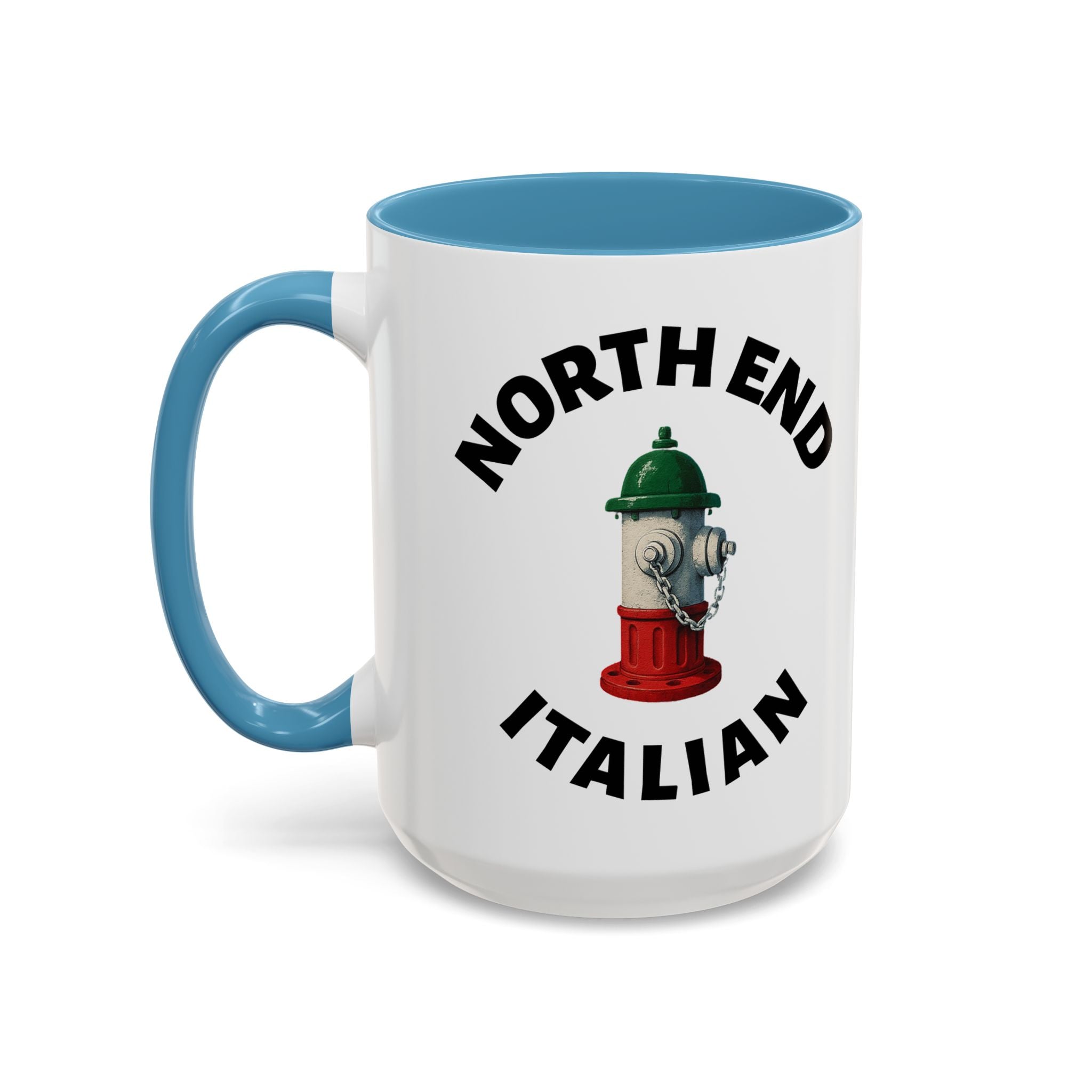 North End Coffee Mug with Fire Hydrant Design, Unique Gift for Italians, Fun Kitchen Decor