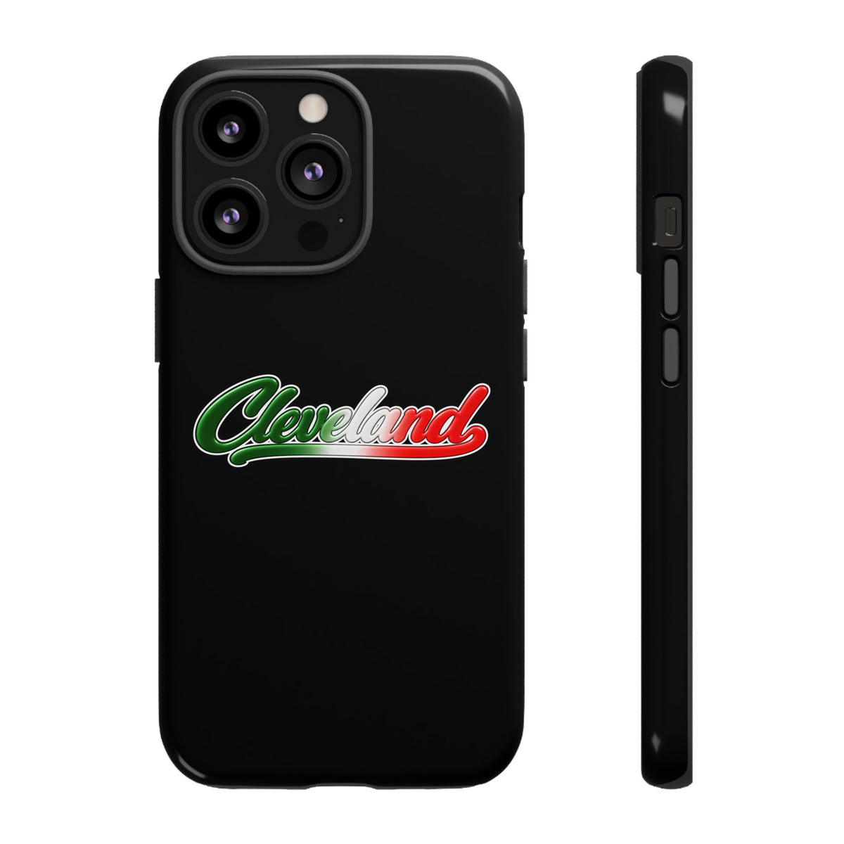 Cleveland Black Phone Case, Tough Cases for iPhone, Gift for Italians, Stylish Phone Cover, Unique Phone Accessory