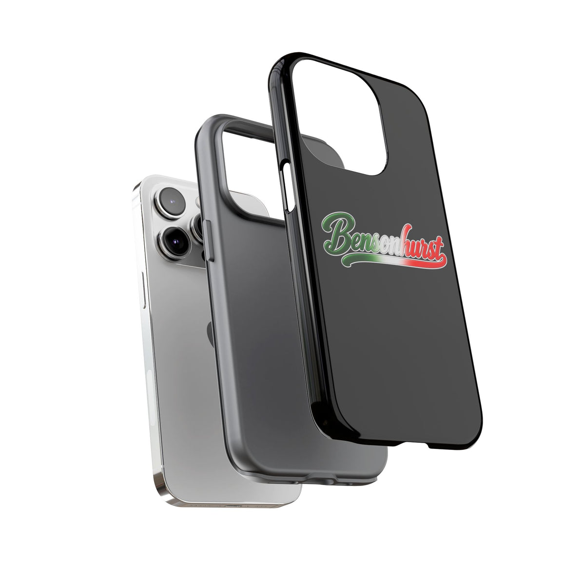 Bensonhurst Black Phone Case, Tough Cases for iPhone, Gift for Italians, Stylish Phone Cover, Unique Phone Accessory