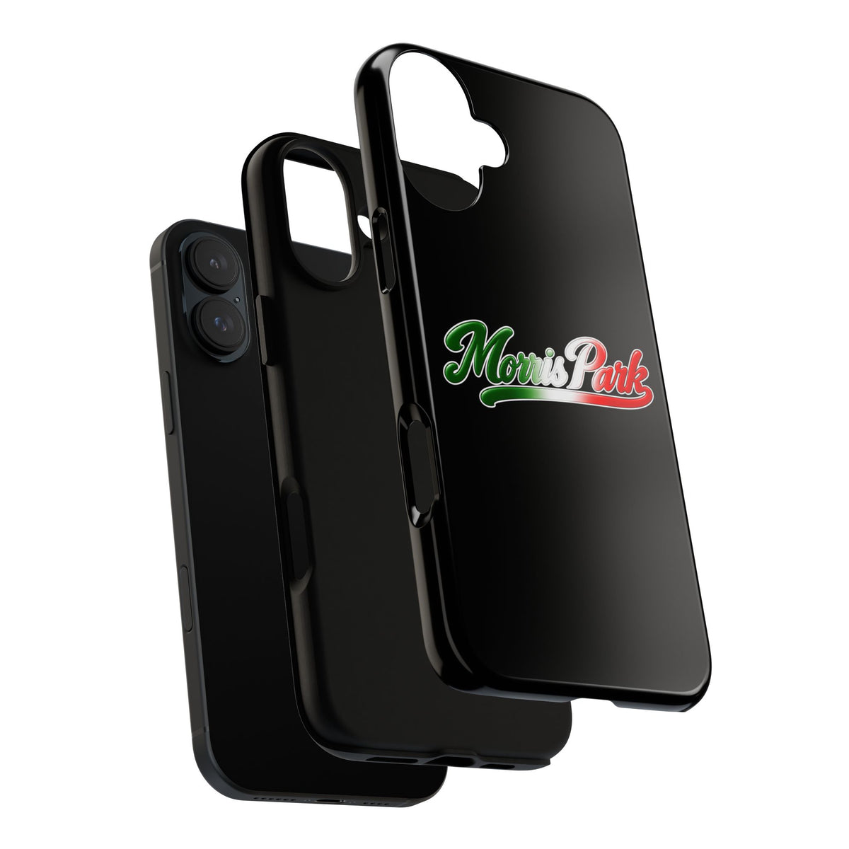 Morris Park Black Phone Case, Tough Cases for iPhone, Gift for Italians, Stylish Phone Cover, Unique Phone Accessory