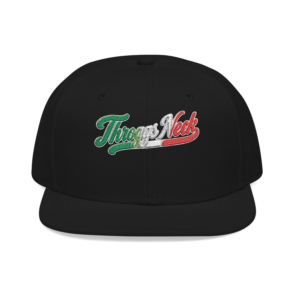 Throggs Neck Italian Embroidered Snapback Hat | Street Sign Patch Cap