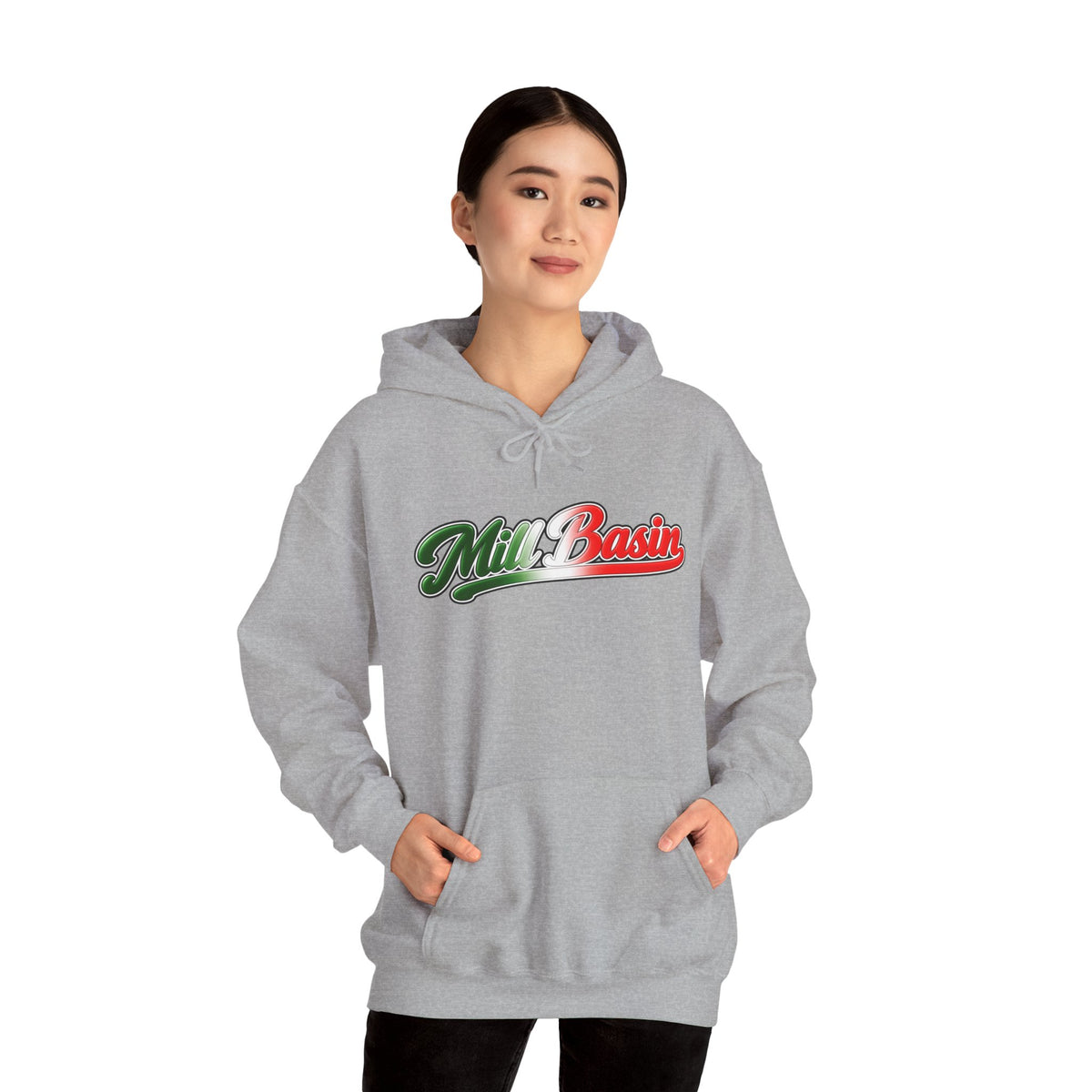 Mill Basin Hoodie — Italian Flag Script Pullover