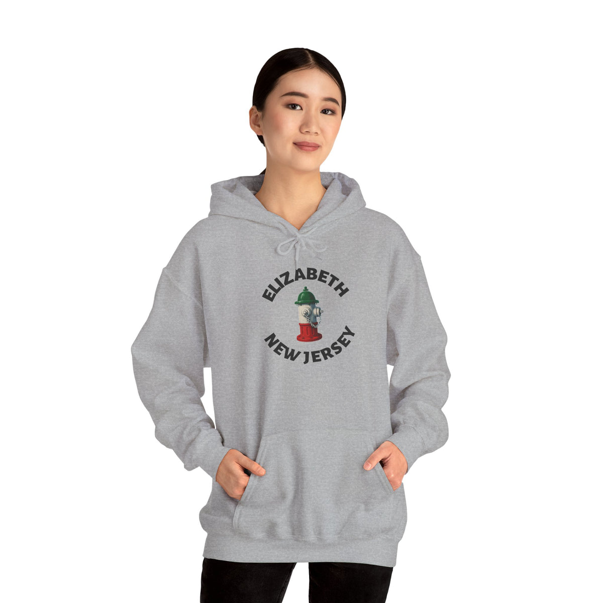 Elizabeth New Jersey Hoodie — Italian Flag Script Pullover