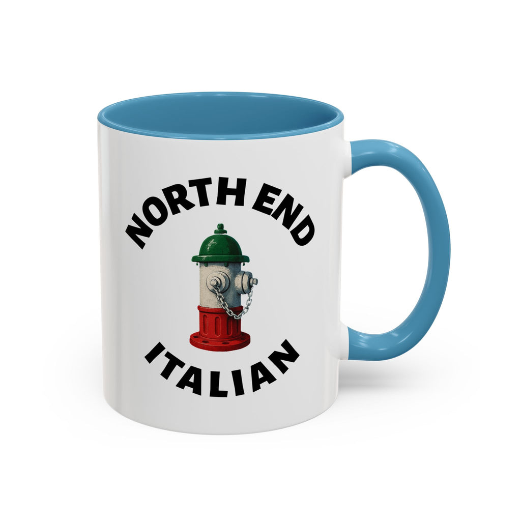 North End Coffee Mug with Fire Hydrant Design, Unique Gift for Italians, Fun Kitchen Decor