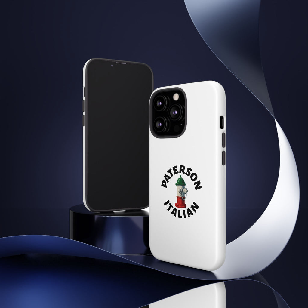 Paterson Italian White Phone Case, Urban Style Phone Cover, Tough Smartphone Case, Gift for Italian Heritage, Fun Streetwear Accessories