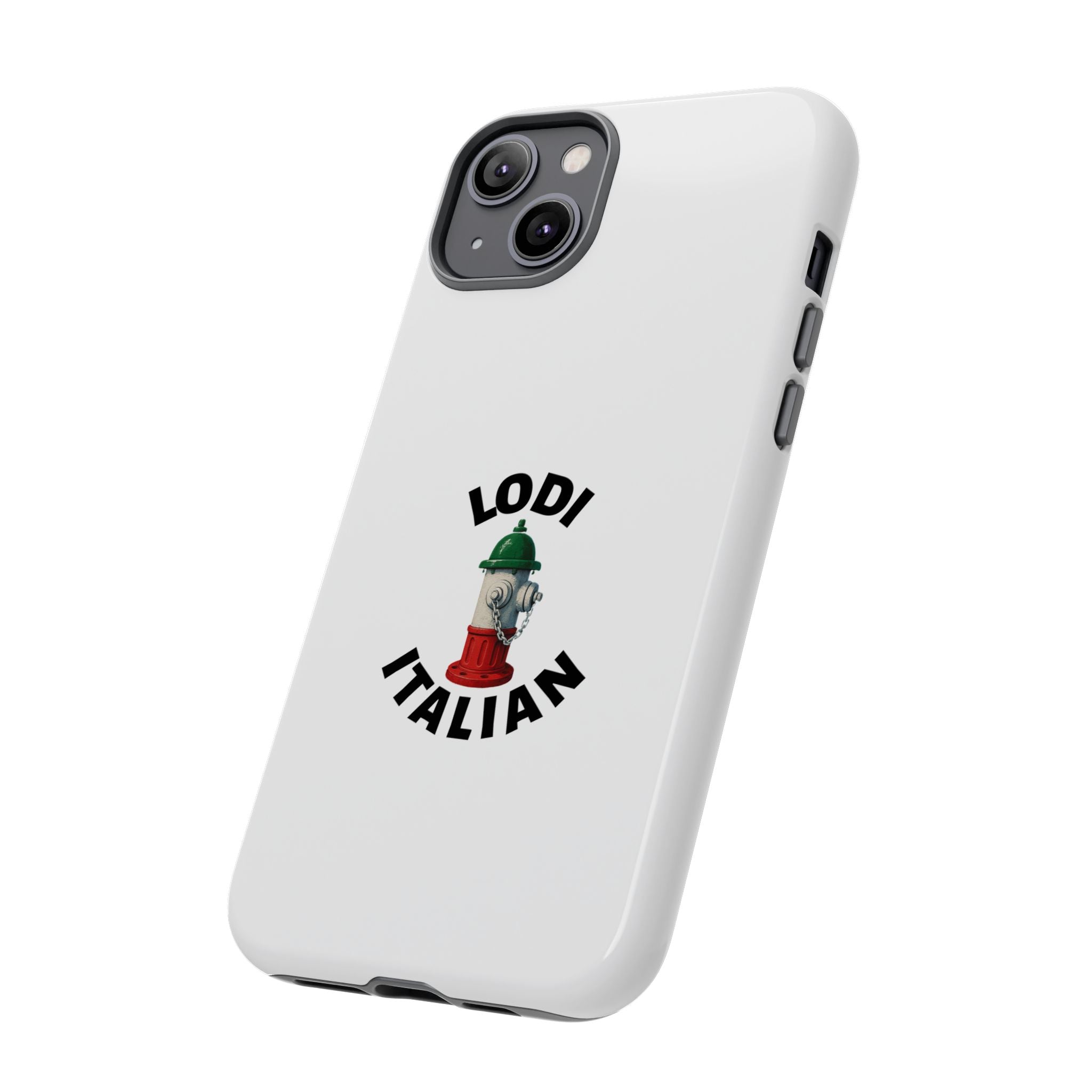 Lodi Italian White Phone Case, Urban Style Phone Cover, Tough Smartphone Case, Gift for Italian Heritage, Fun Streetwear Accessories