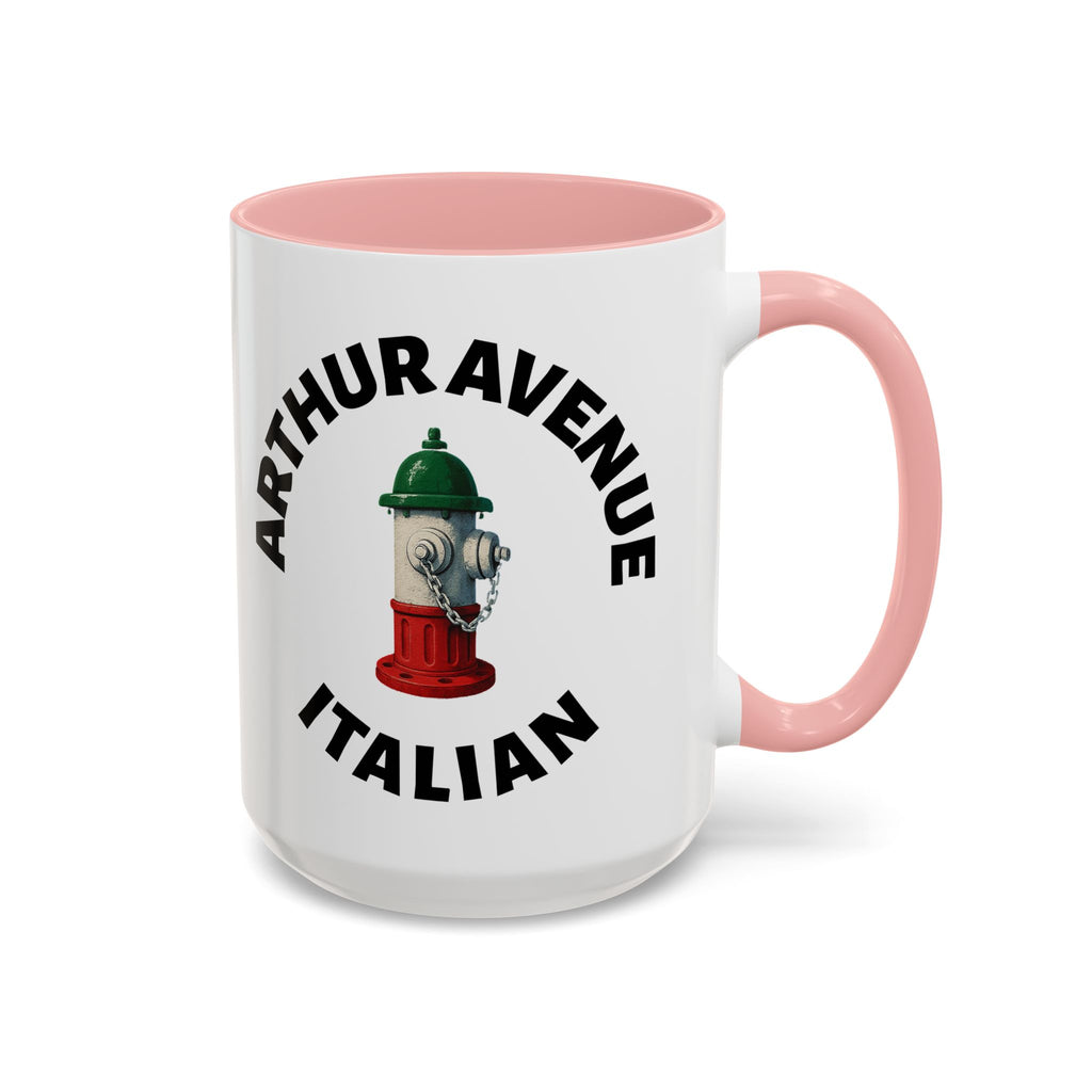 Arthur Avenue Coffee Mug with Fire Hydrant Design, Unique Gift for Italians, Fun Kitchen Decor