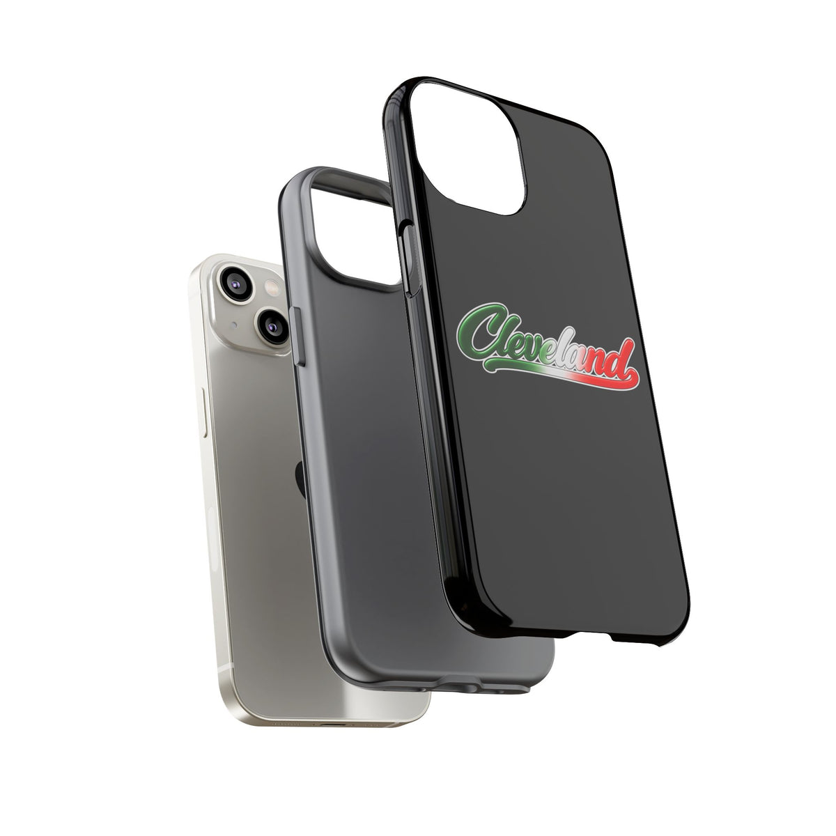 Cleveland Black Phone Case, Tough Cases for iPhone, Gift for Italians, Stylish Phone Cover, Unique Phone Accessory