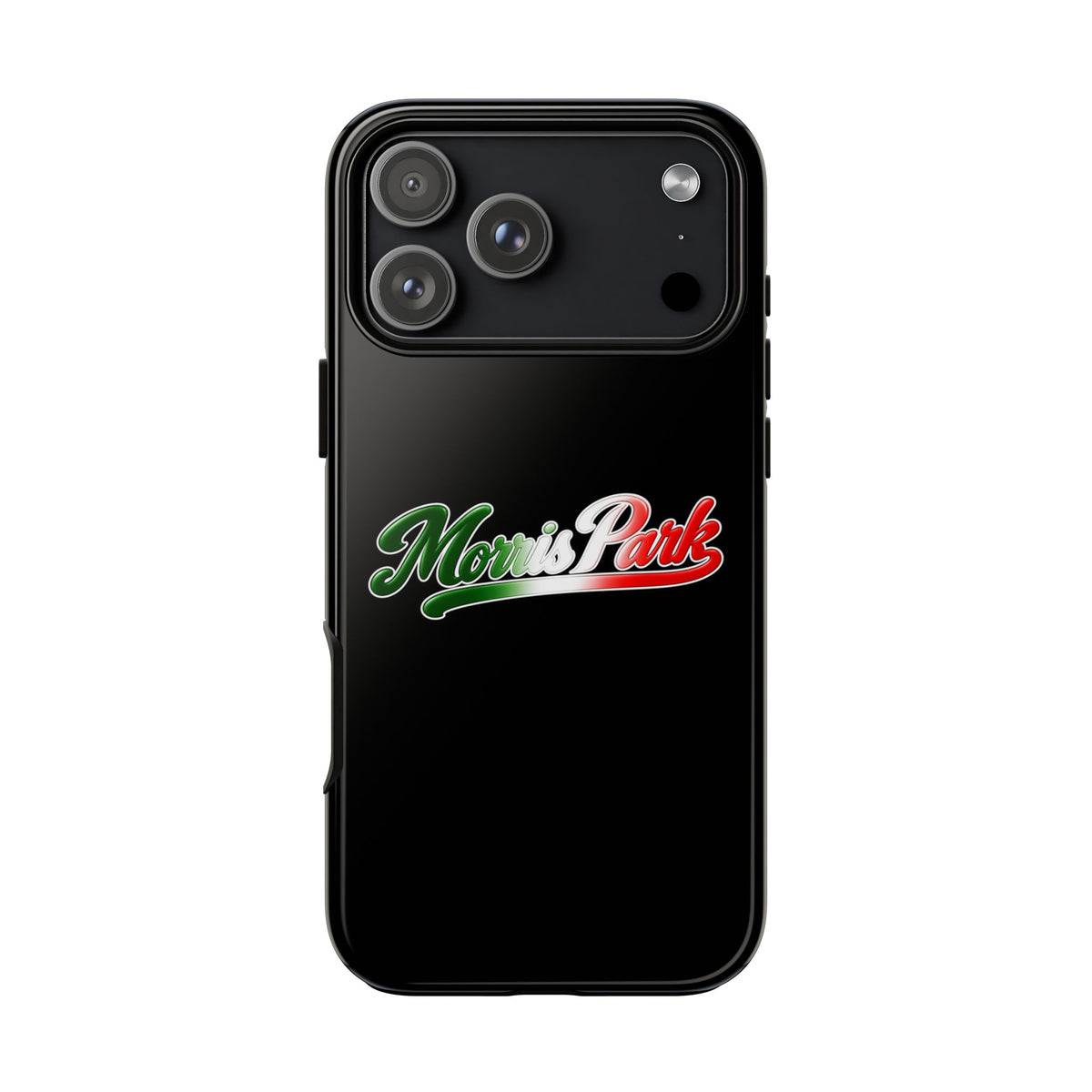 Morris Park Black Phone Case, Tough Cases for iPhone, Gift for Italians, Stylish Phone Cover, Unique Phone Accessory