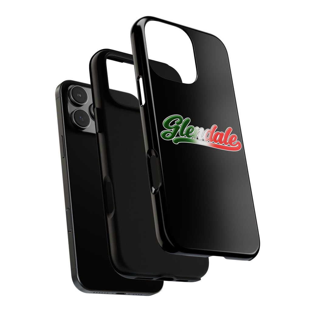 Glendale Black Phone Case, Tough Cases for iPhone, Gift for Italians, Stylish Phone Cover, Unique Phone Accessory
