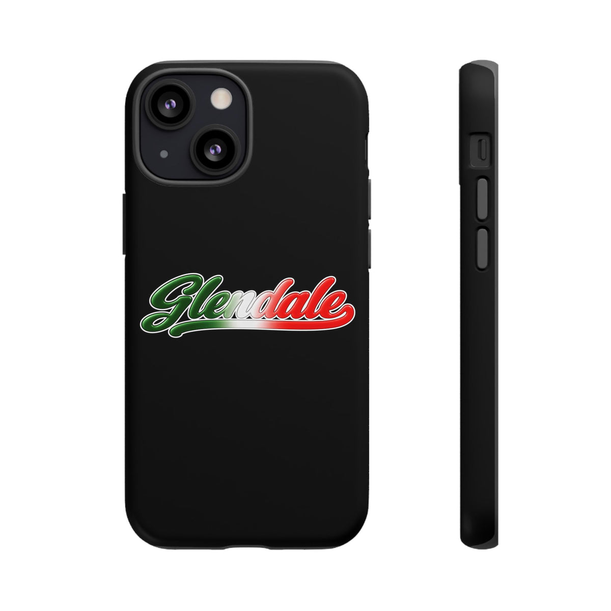 Glendale Black Phone Case, Tough Cases for iPhone, Gift for Italians, Stylish Phone Cover, Unique Phone Accessory