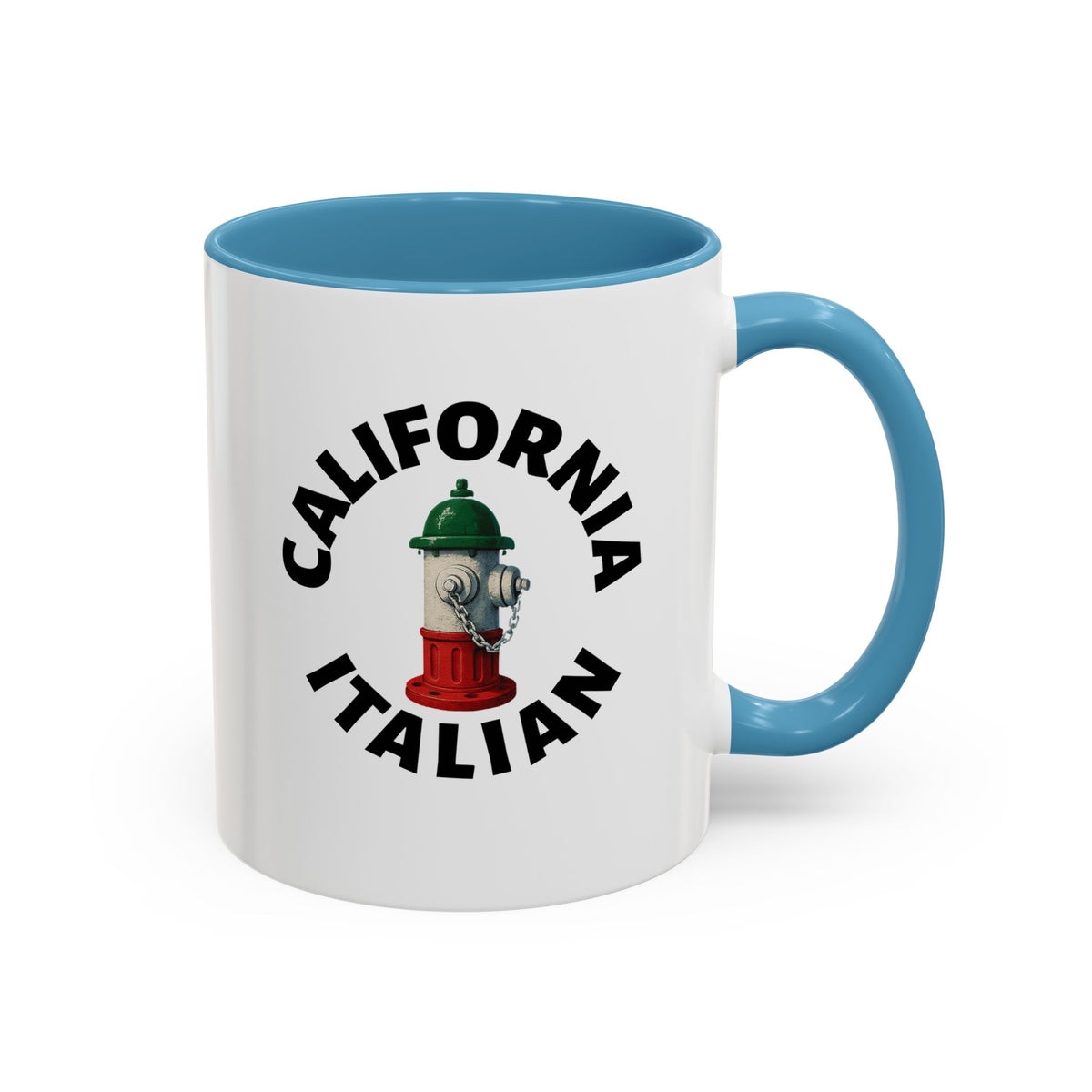 California Coffee Mug with Fire Hydrant Design, Unique Gift for Italians, Fun Kitchen Decor