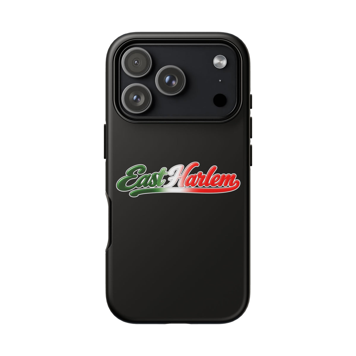 East Harlem Black Phone Case, Tough Cases for iPhone, Gift for Italians, Stylish Phone Cover, Unique Phone Accessory
