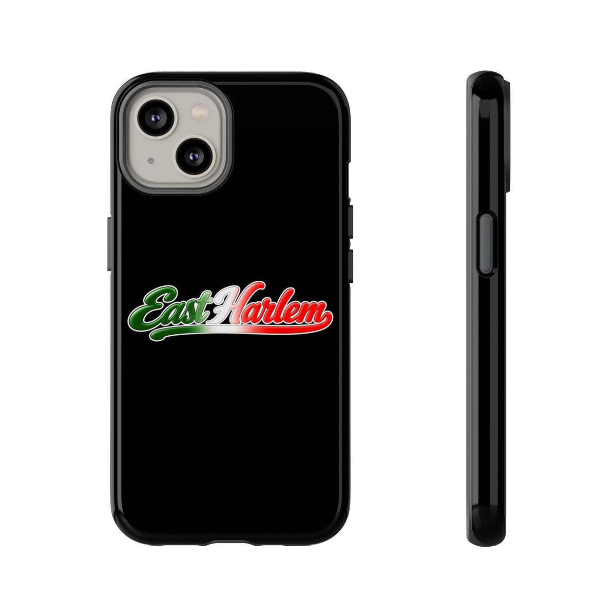 East Harlem Black Phone Case, Tough Cases for iPhone, Gift for Italians, Stylish Phone Cover, Unique Phone Accessory