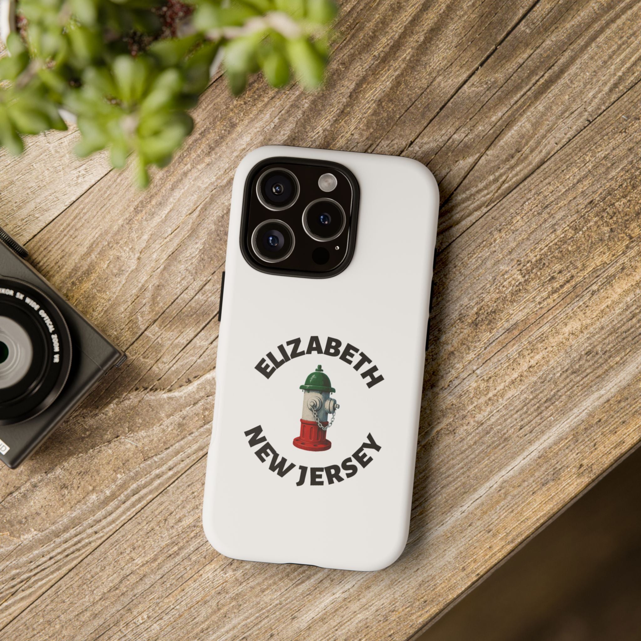 Elizabeth New Jersey White Phone Case, Urban Style Phone Cover, Tough Smartphone Case, Gift for Italian Heritage, Fun Streetwear Accessories