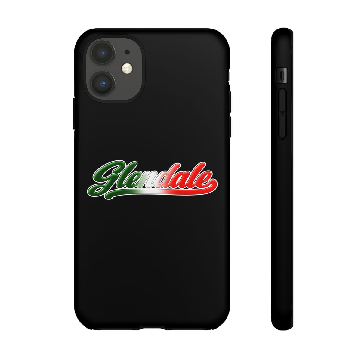Glendale Black Phone Case, Tough Cases for iPhone, Gift for Italians, Stylish Phone Cover, Unique Phone Accessory