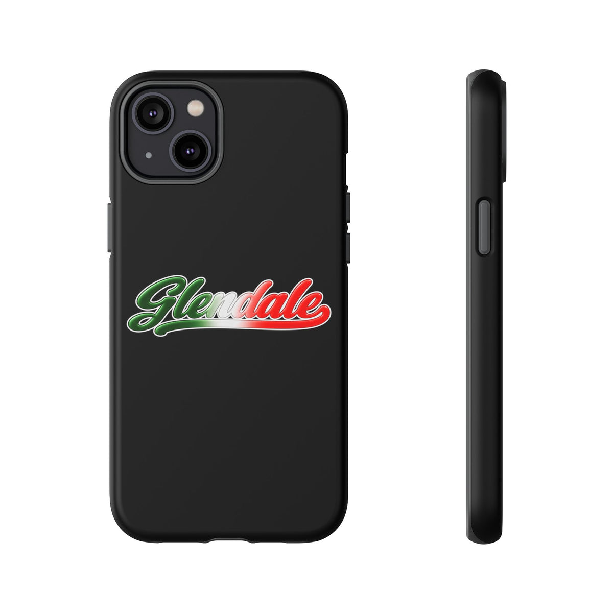 Glendale Black Phone Case, Tough Cases for iPhone, Gift for Italians, Stylish Phone Cover, Unique Phone Accessory